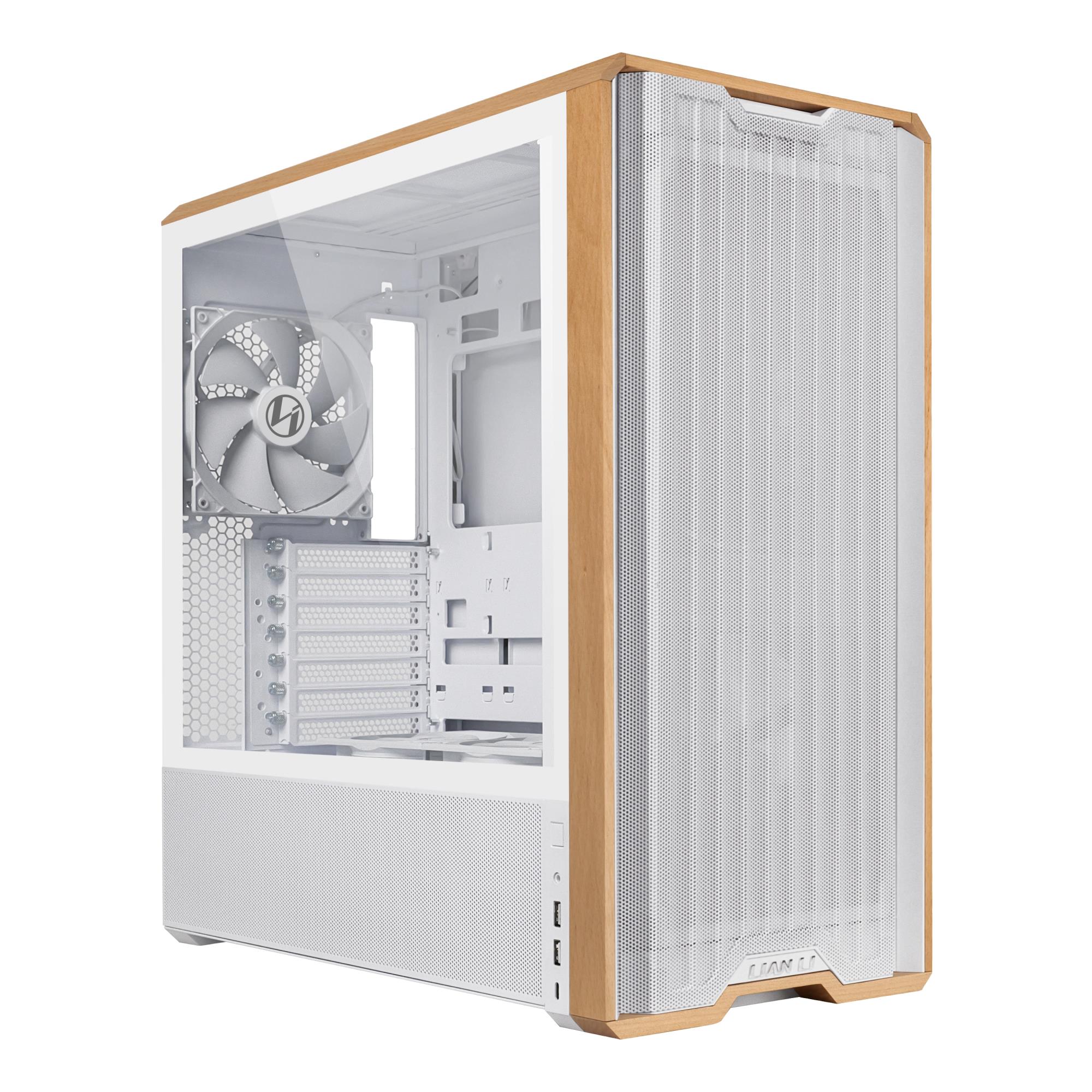 Kompiuterio korpusas Lian Li Lancool 217 ATX Midi Tower baltas