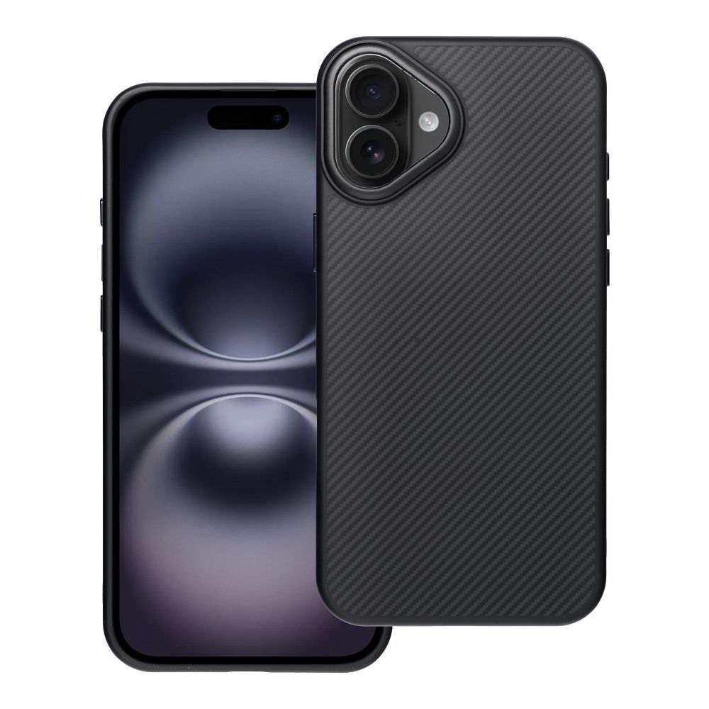 Carbon Elite Magnetinis dėklas telefonui suderinamas su MagSafe IPHONE 16 PLUS juodas