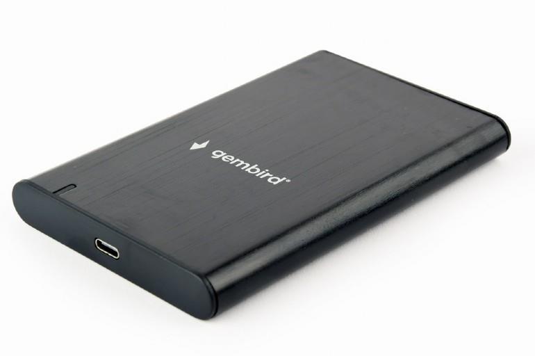 HDD CASE EXT. USB-C 2.5"/Juodas EE2-U3S-6 GEMBIRD