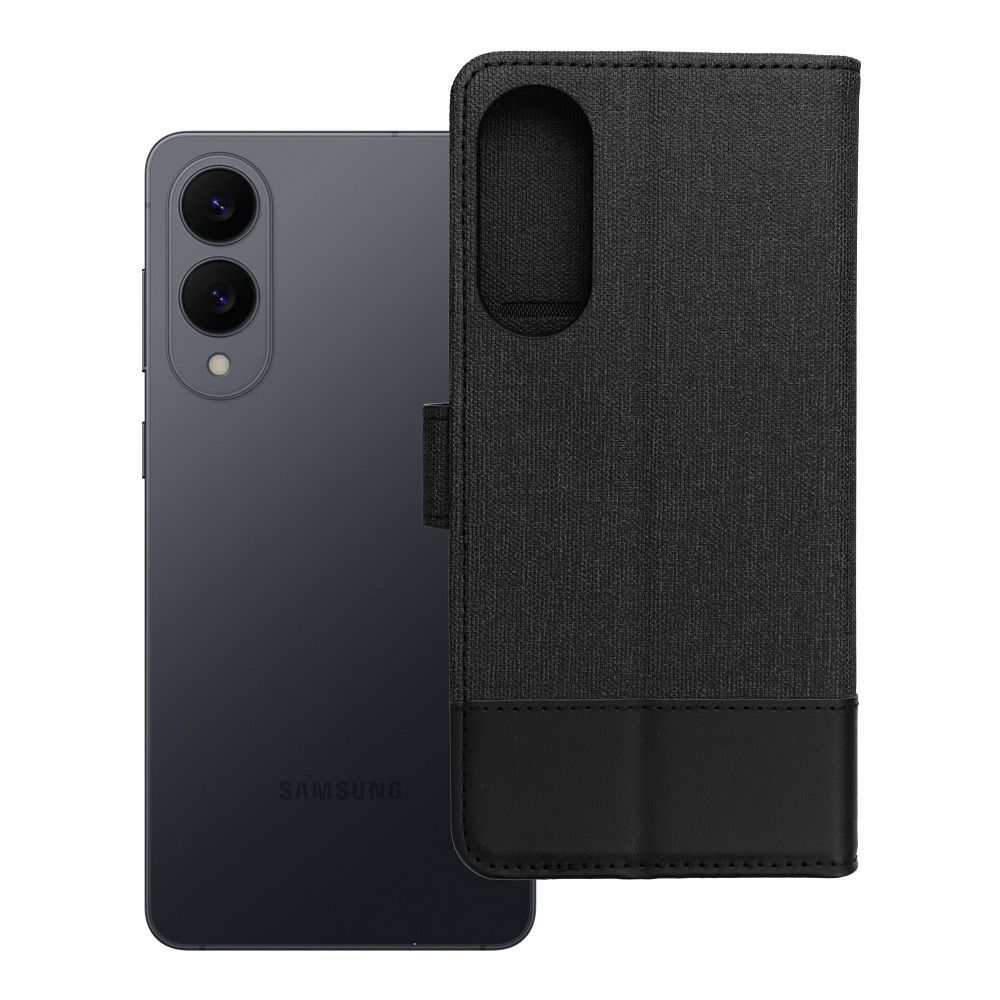 GOMMA knygos tipo dėklas telefonui SAMSUNG S25 Edge juodas