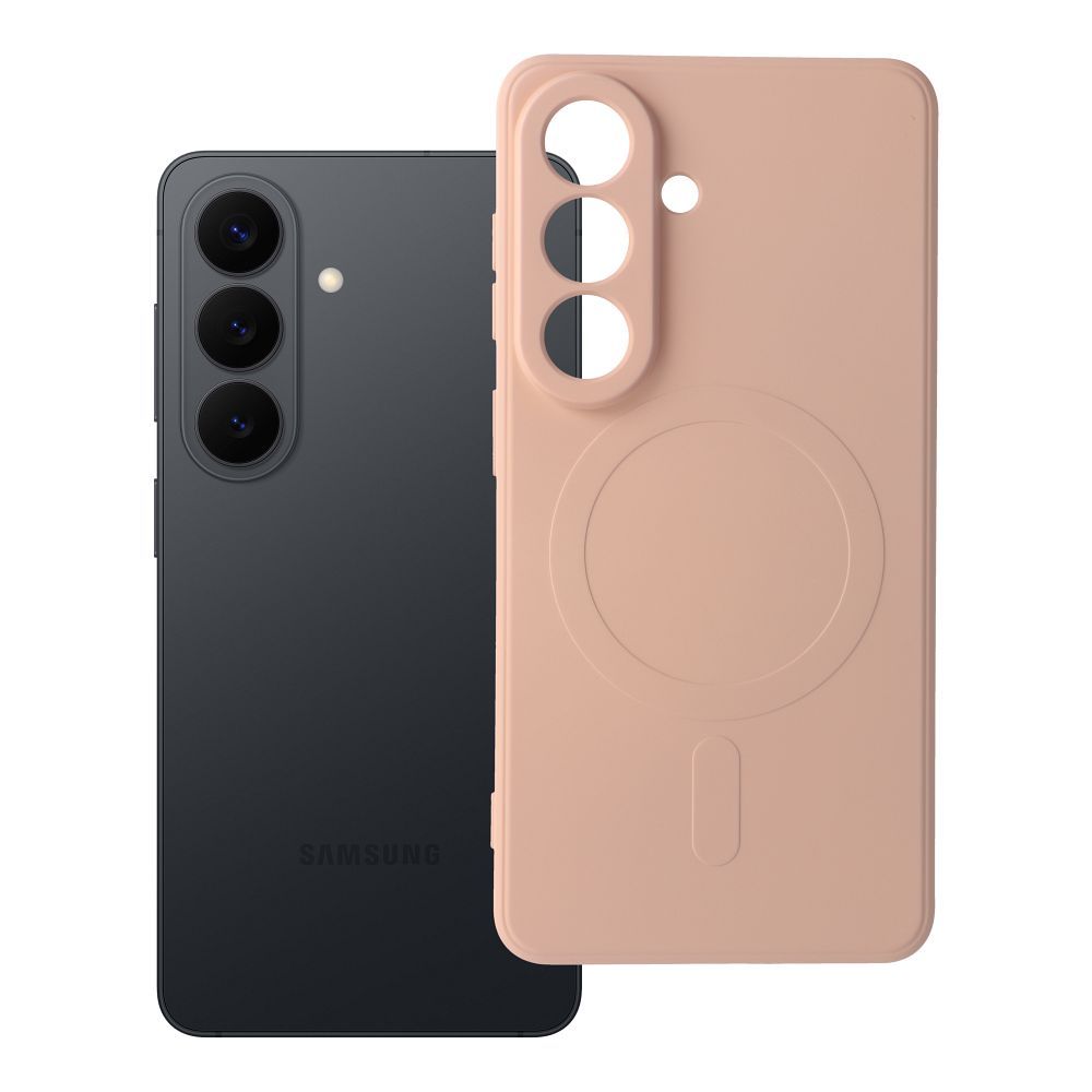 Silikoninis Magnetinis dėklas telefonui, suderinamas su MagSafe, skirtas SAMSUNG S26 Pro, rožinis