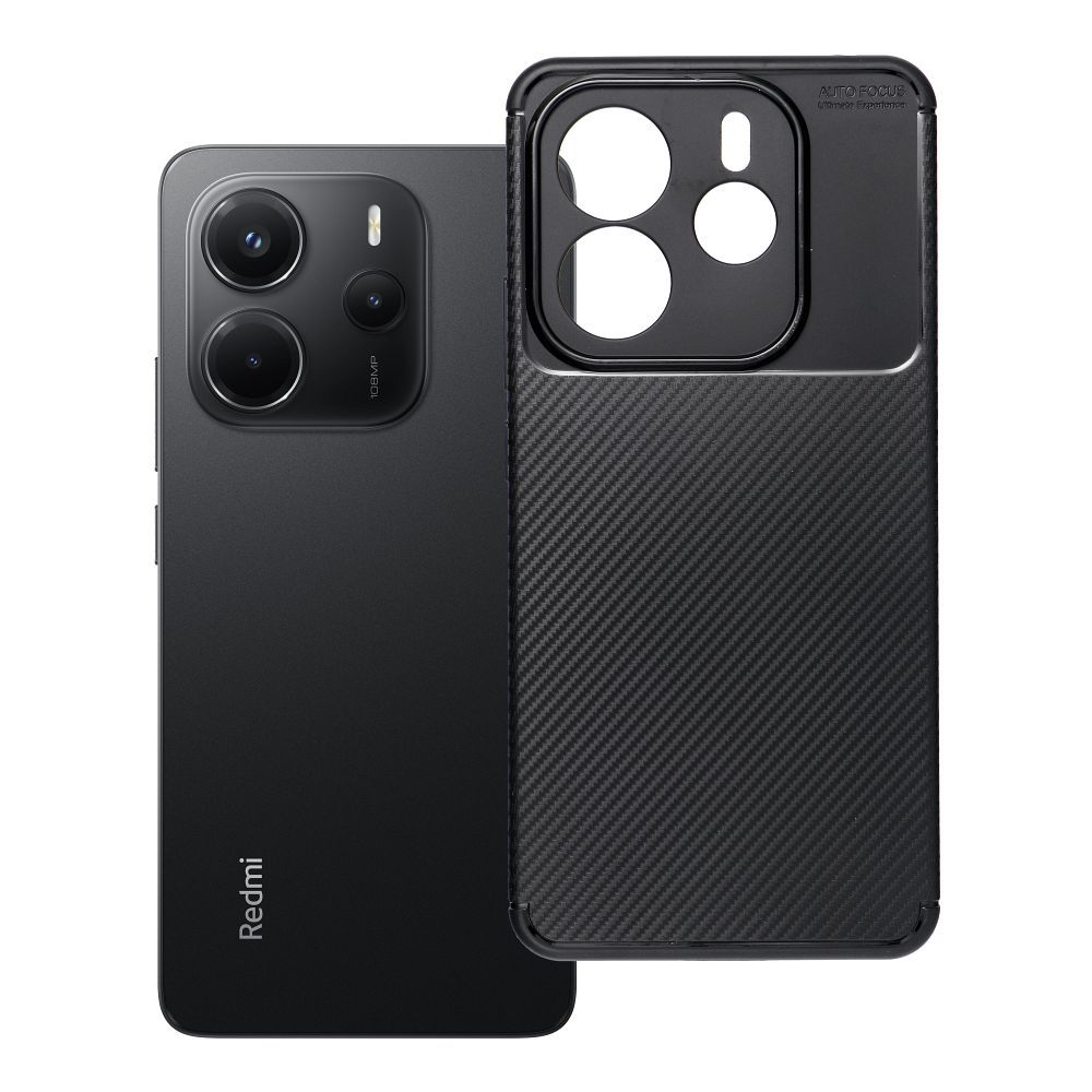 Dėklas telefonui CARBON PREMIUM XIAOMI Redmi Note 14 5G juodas