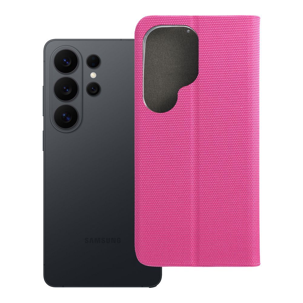 SENSITIVE knyginis dėklas telefonui SAMSUNG S26 Ultra šviesiai rožinis