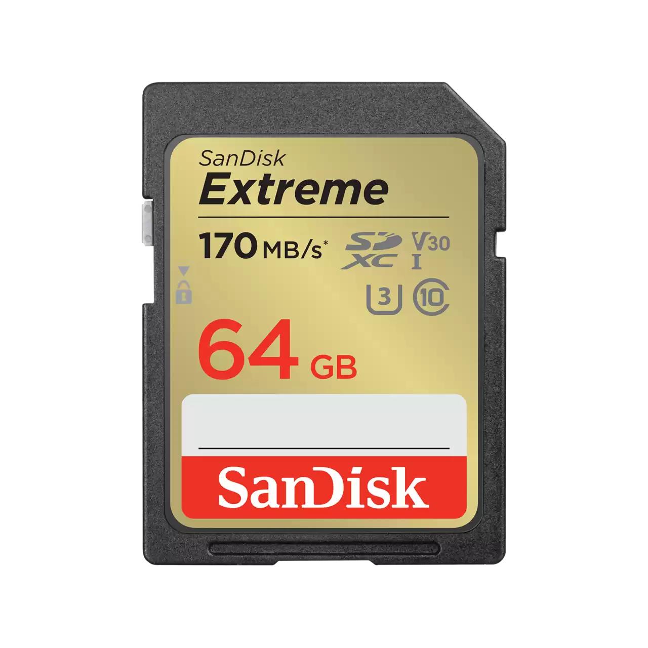 SanDisk Extreme 64 GB SDXC UHS-I Class 10 atminties kortelė