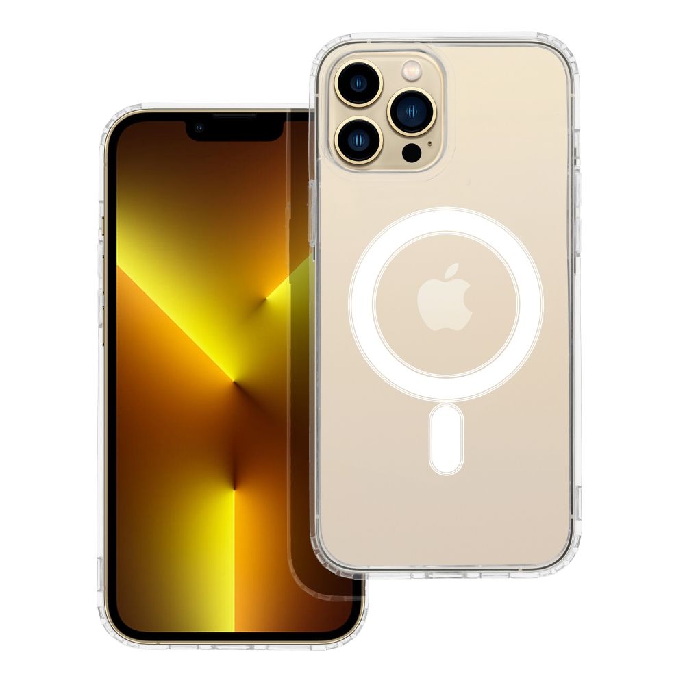 CLEAR MAG COVER magnetinis dėklas telefonui, suderinamas su MagSafe, skirtas IPHONE 13 Pro Max, skaidrus