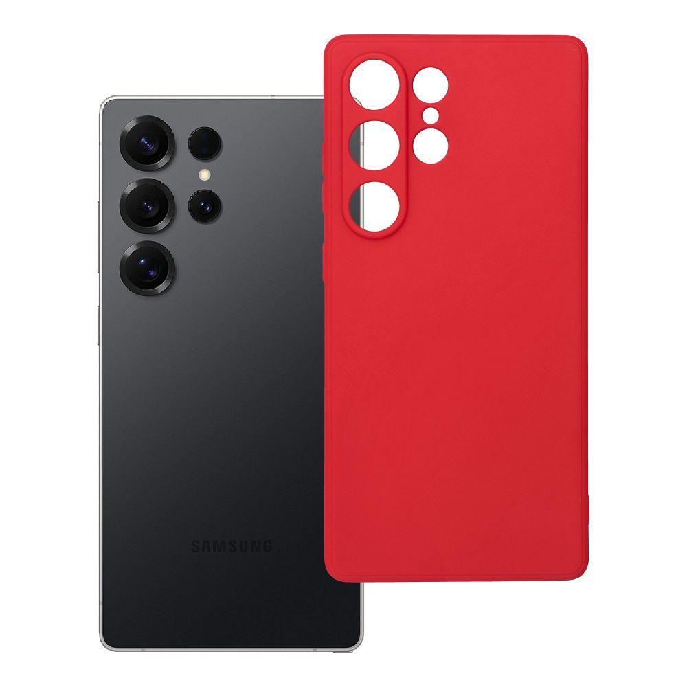 Minkštas dėklas telefonui SAMSUNG S25 Ultra raudonas