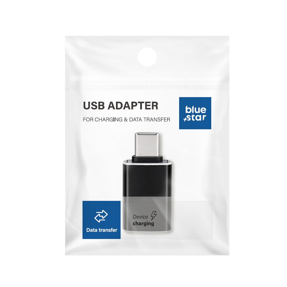 Adapter USB A 3.0 to Type C Blue Star - black