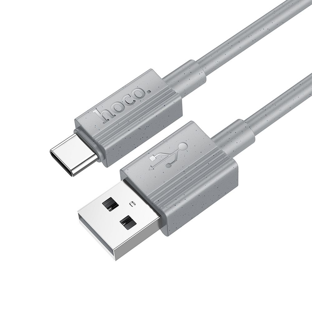 Кабель USB A - USB C Hoco 3A 1 m X107 серый