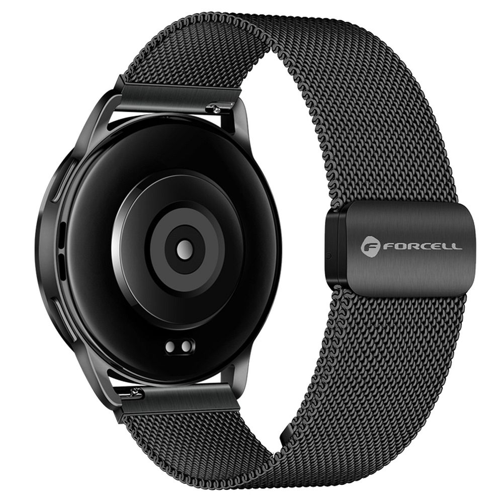 FORCELL F-DESIGN FS11 magnetinis nerūdijančio plieno dirželis SAMSUNG laikrodžiui 22 mm juodas