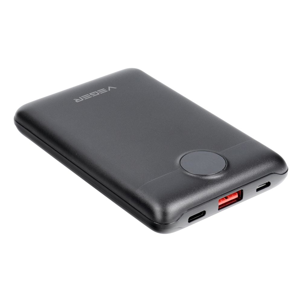 VEGER išorinė baterija 10000 mAh PD QC3.0 2A 22,5W S11 (W1140) juoda
