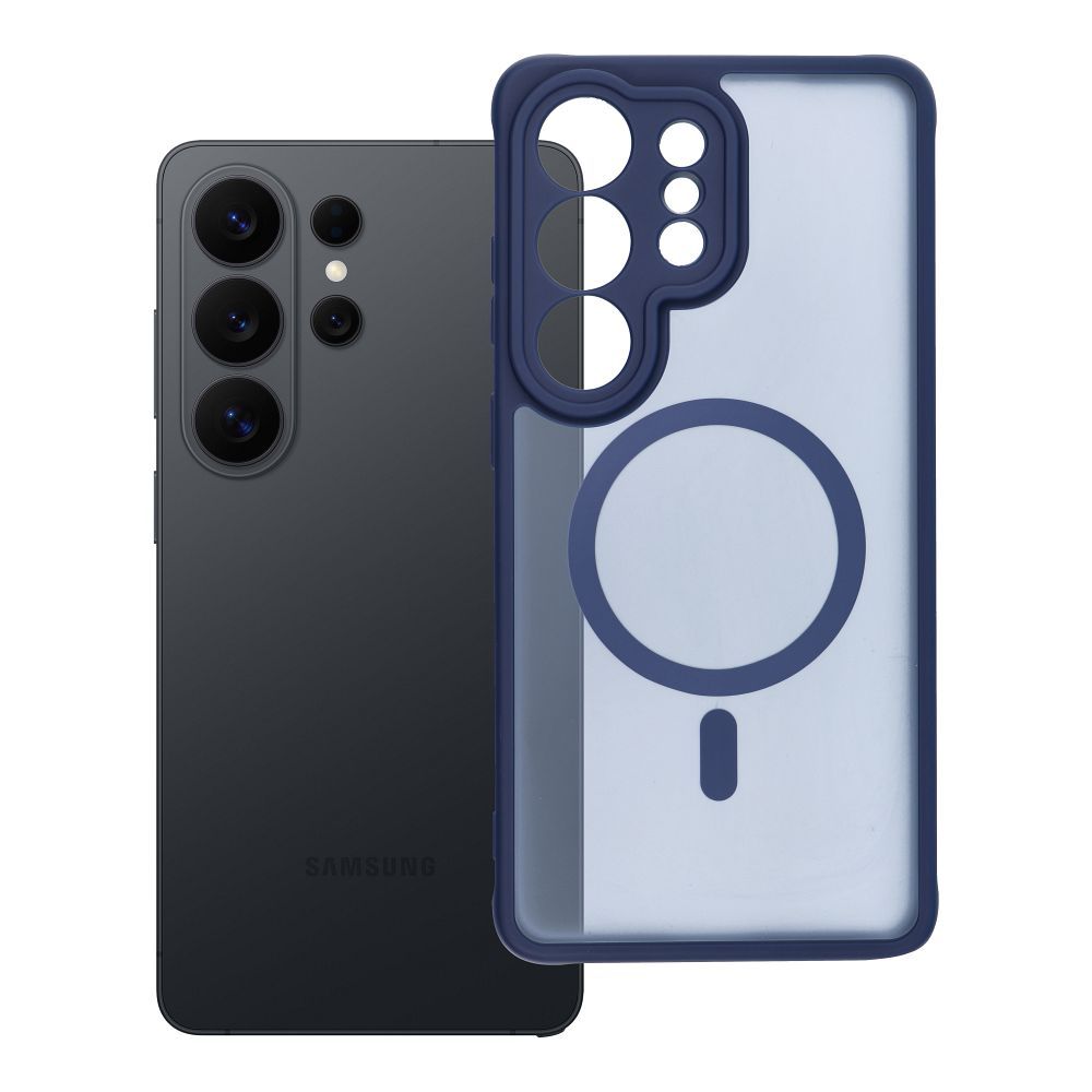 FULL MATTE MAG COVER dėklas telefonui suderinamas su MagSafe Samsung S26 Ultra mėlyna