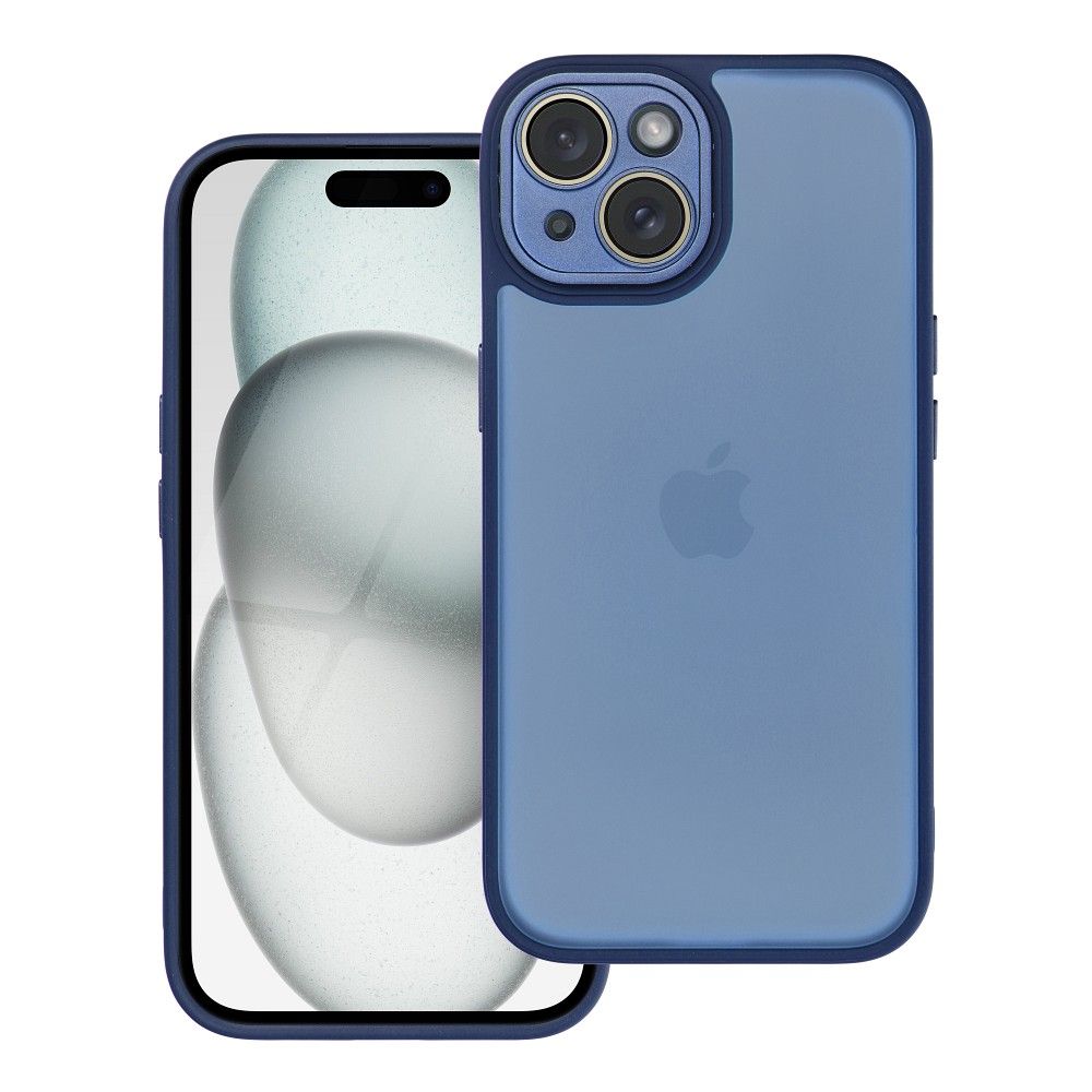 VARIETE dėklas telefonui IPHONE 15 tamsiai mėlyna