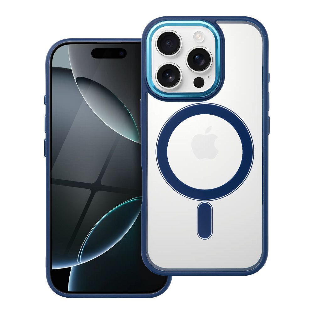 Dėklas telefonui COLOR EDGE MAG COVER suderinamas su MagSafe IPHONE 16 Pro - mėlynas