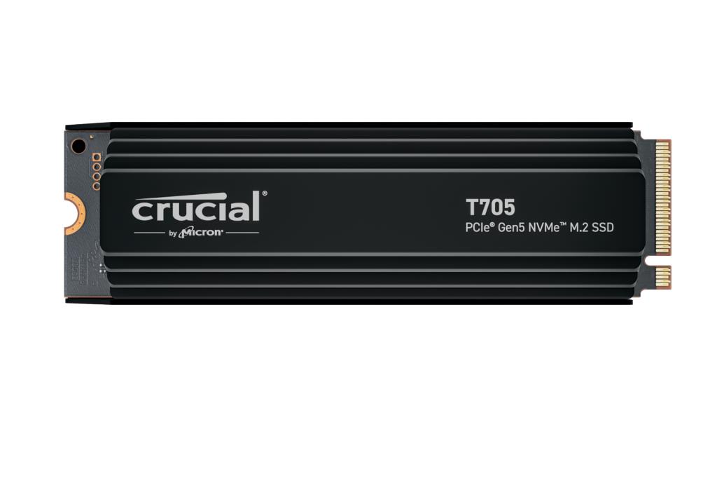 SSD diskas CRUCIAL T705 2TB M.2 PCIe Gen5 NVMe rašymo 12700 MB/s skaitymo 14500 MB/s