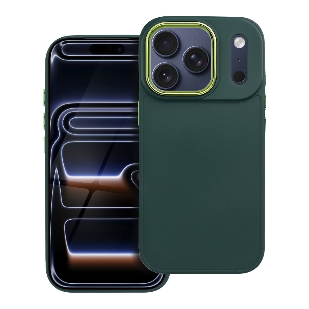 FRAME dėklas telefonui IPHONE 17 Pro žalias