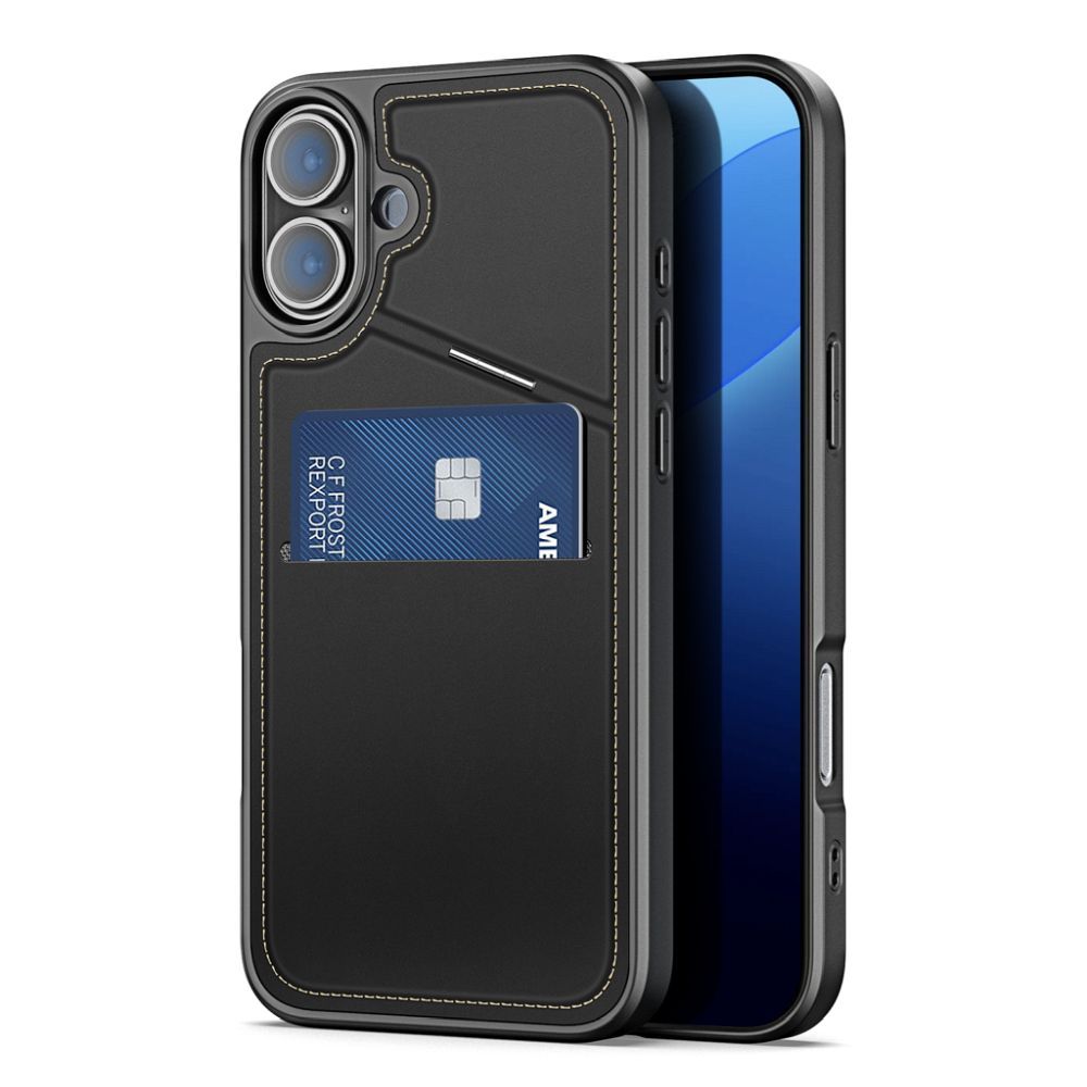 DUX DUCIS dėklas telefonui RAFI II MAG su stovu suderinamas su MagSafe IPHONE 16 Plus juodas