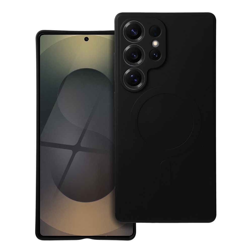 SILIKONINIS MAGNETINIS DĖKLAS suderinamas su MagSafe SAMSUNG S25 Ultra juodas