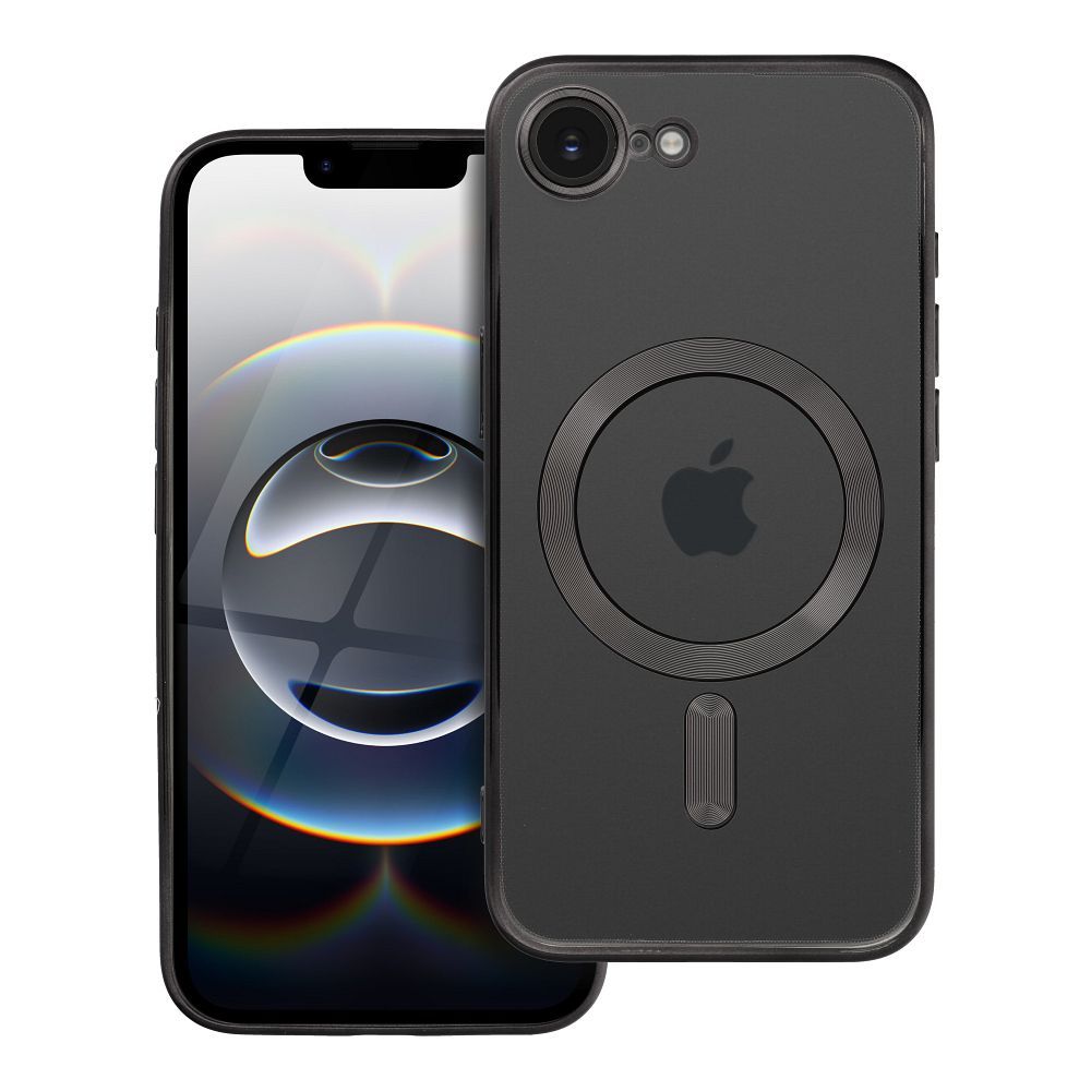 ELECTRO MAG COVER magnetinis dėklas telefonui, suderinamas su MagSafe, skirtas IPHONE 16e, juodas