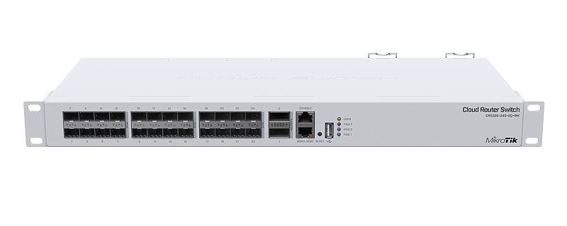 Komutatorius MIKROTIK Rack 1x10/100Base-TX 24xSFP+ 2xQSFP+ 1xRJ45 CRS326-24S+2Q+RM