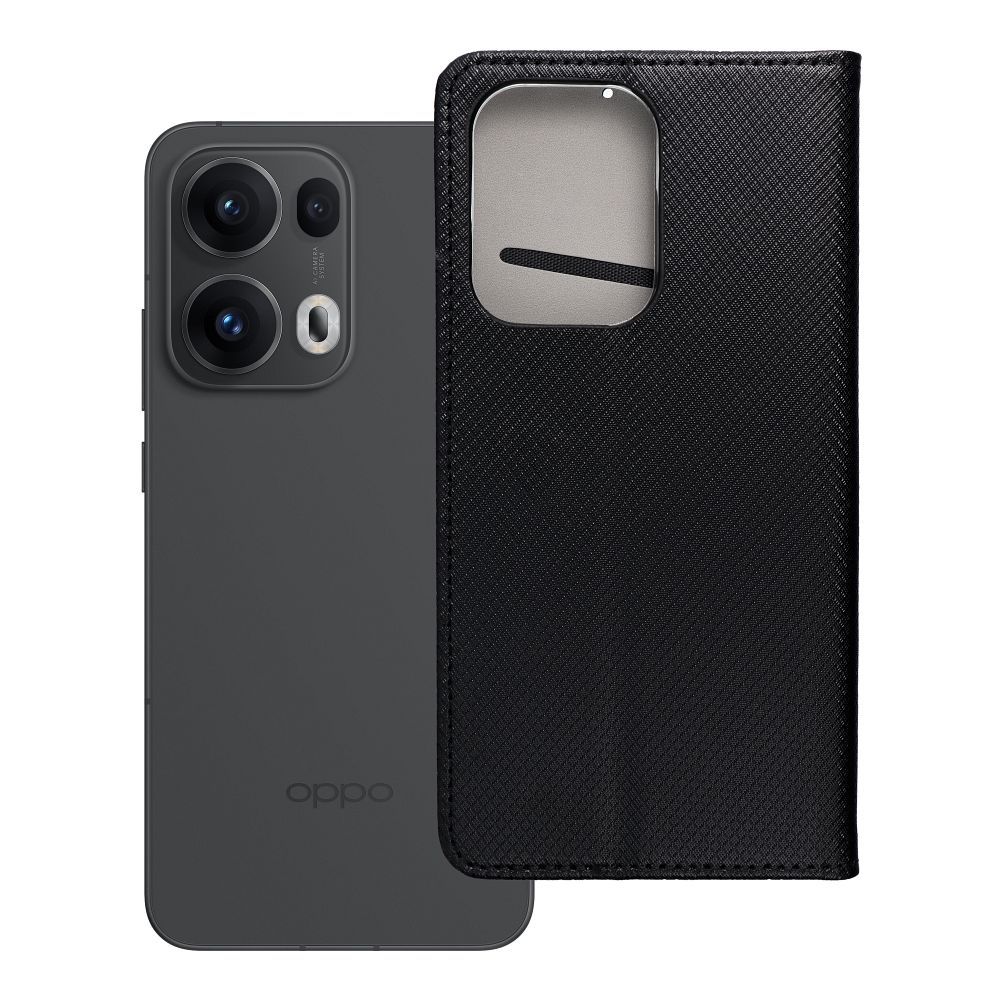 SMART CASE knygos dėklas OPPO RENO 13 PRO 5G juodas