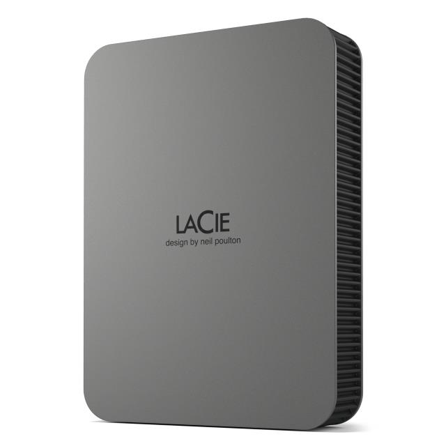 LaCie Mobile Drive Secure 5TB išorinis kietasis diskas USB-C pilkas
