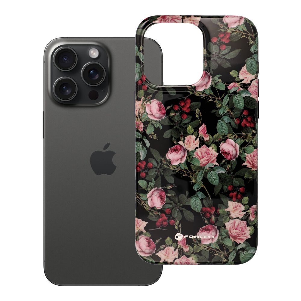 FORCELL F-PROTECT Mirage, karinio lygio dėklas su MagSafe, suderinamas su IPHONE 15 PRO MAX rožinė drama