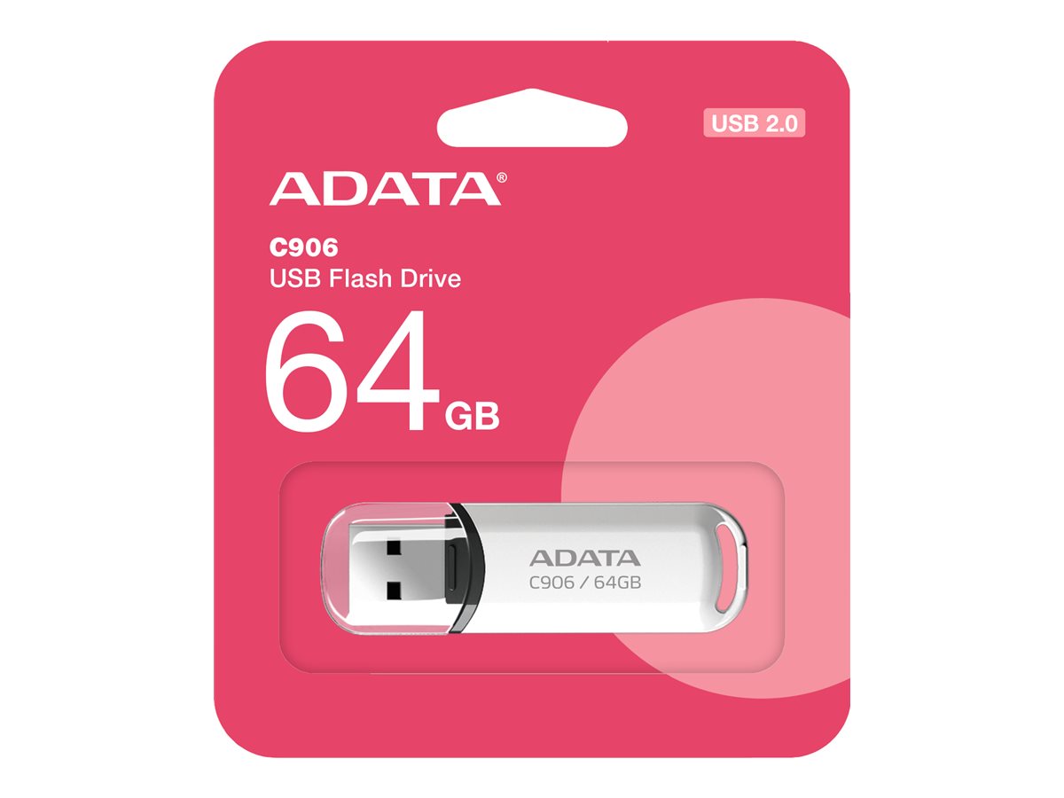 ADATA 64GB USB atmintinė Classic C906 balta