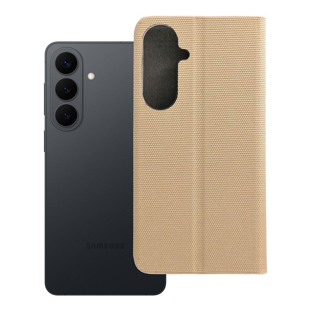 SENSITIVE knyginis dėklas telefonui SAMSUNG S26 Edge auksinis