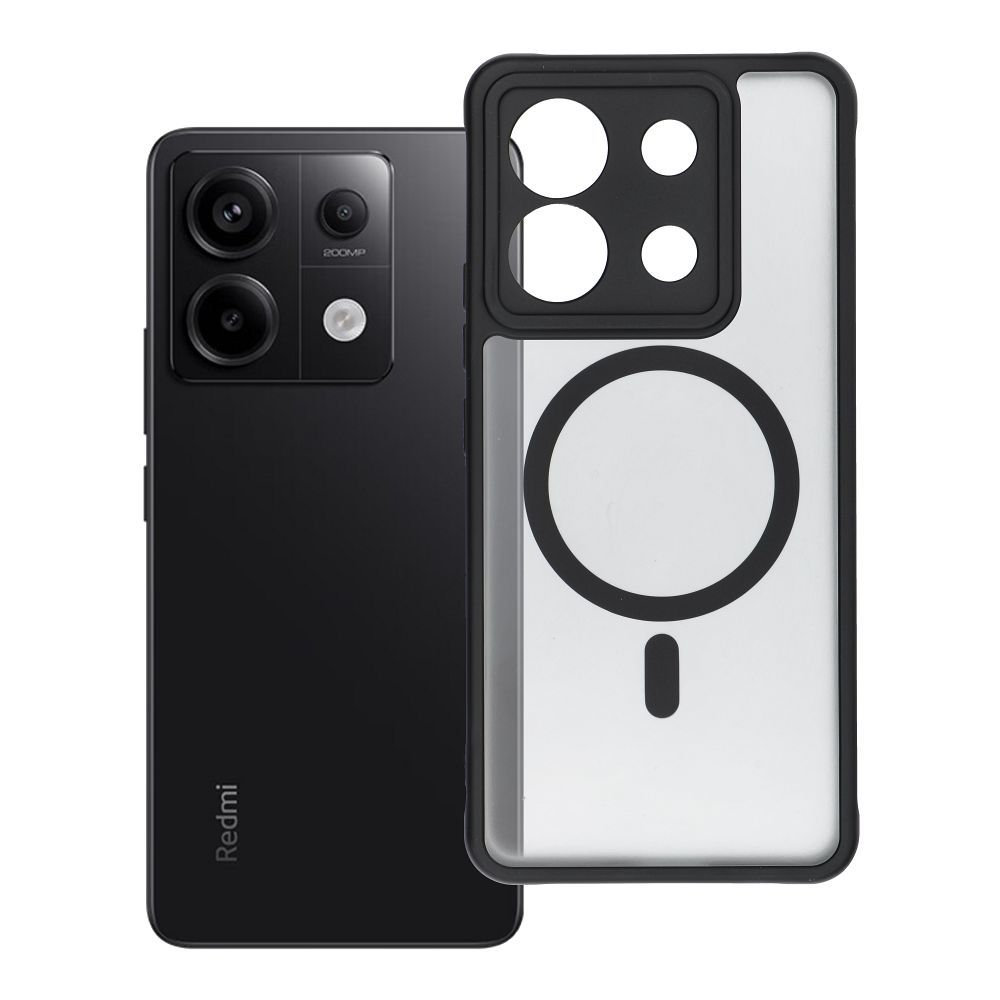 FULL MATTE MAG COVER dėklas telefonui, suderinamas su MagSafe, skirtas XIAOMI REDMI NOTE 13 PRO 5G juodas