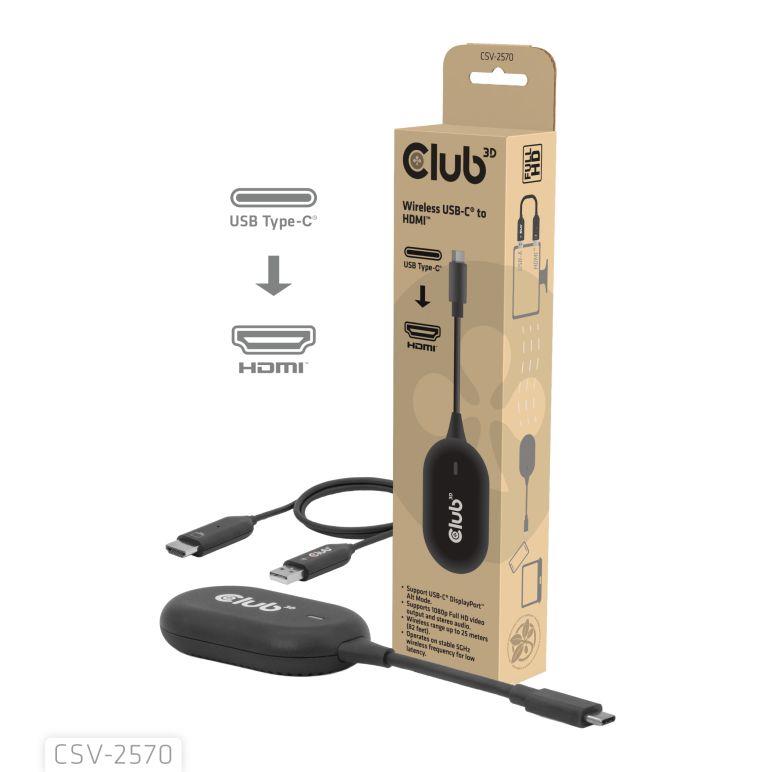 Belaidis adapteris USB-C į HDMI CSV-2570 Club3D
