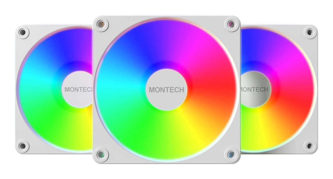 KORPUSO VENTILIATORIUS 120MM GF120R V2/ARGB PWM 3I1 (W) MONTECH