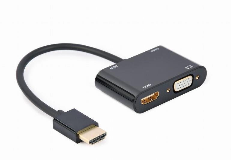 I/O adapteris HDMI TO Hdmi/vga/a-hdmim-hdmifvgaf-01 GEMBIRD