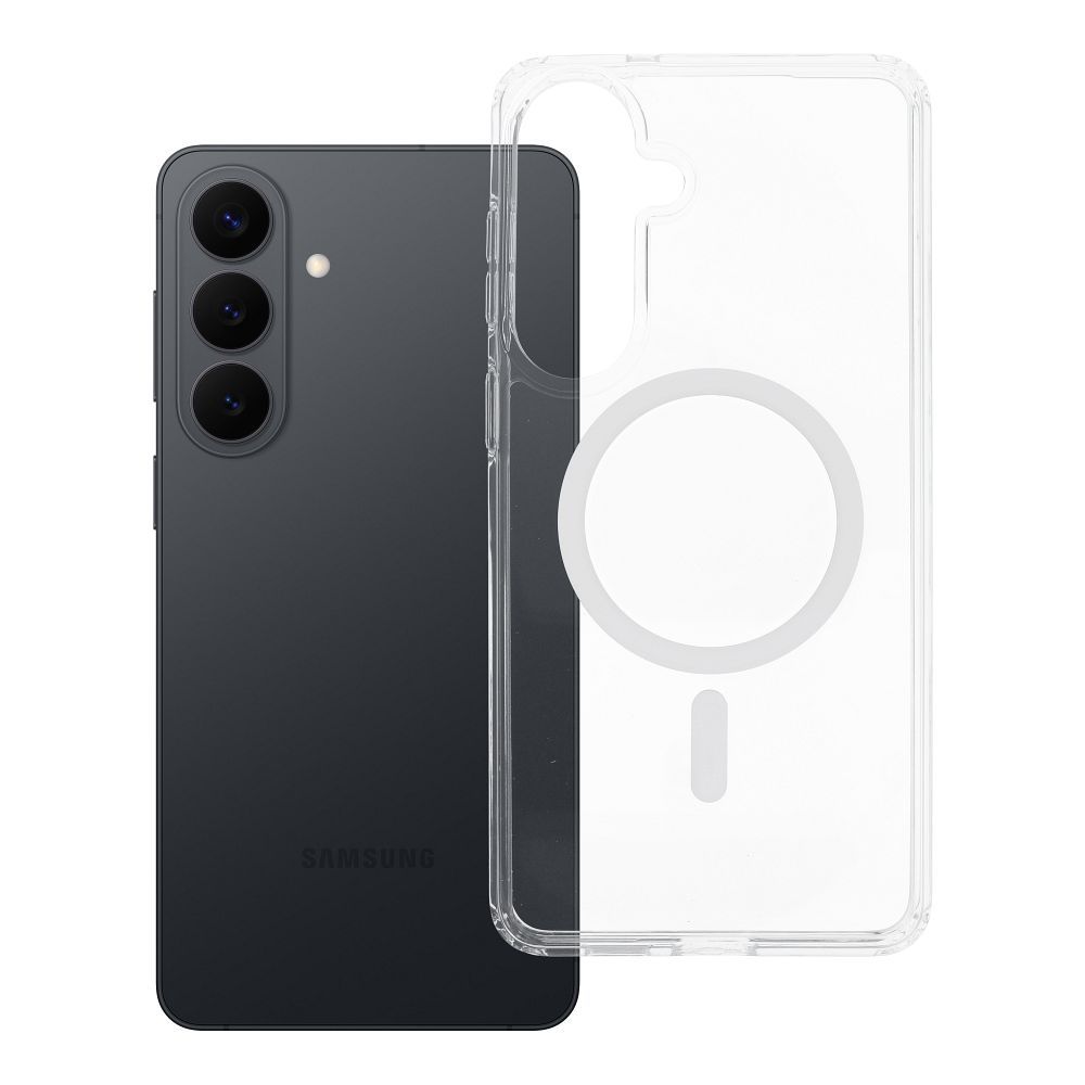 Dėklas for Samsung S26 PLUS Forcell F-Protect Clear Hybrid Premium suderinamas su MagSafe skaidrus