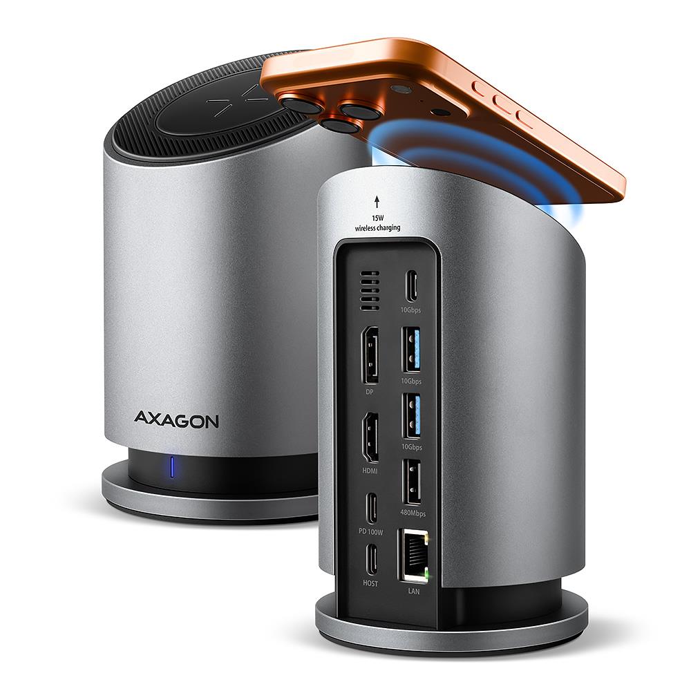 USB-C belaidis šakotuvas 9in1 0.6m HMC-WL9 Axagon