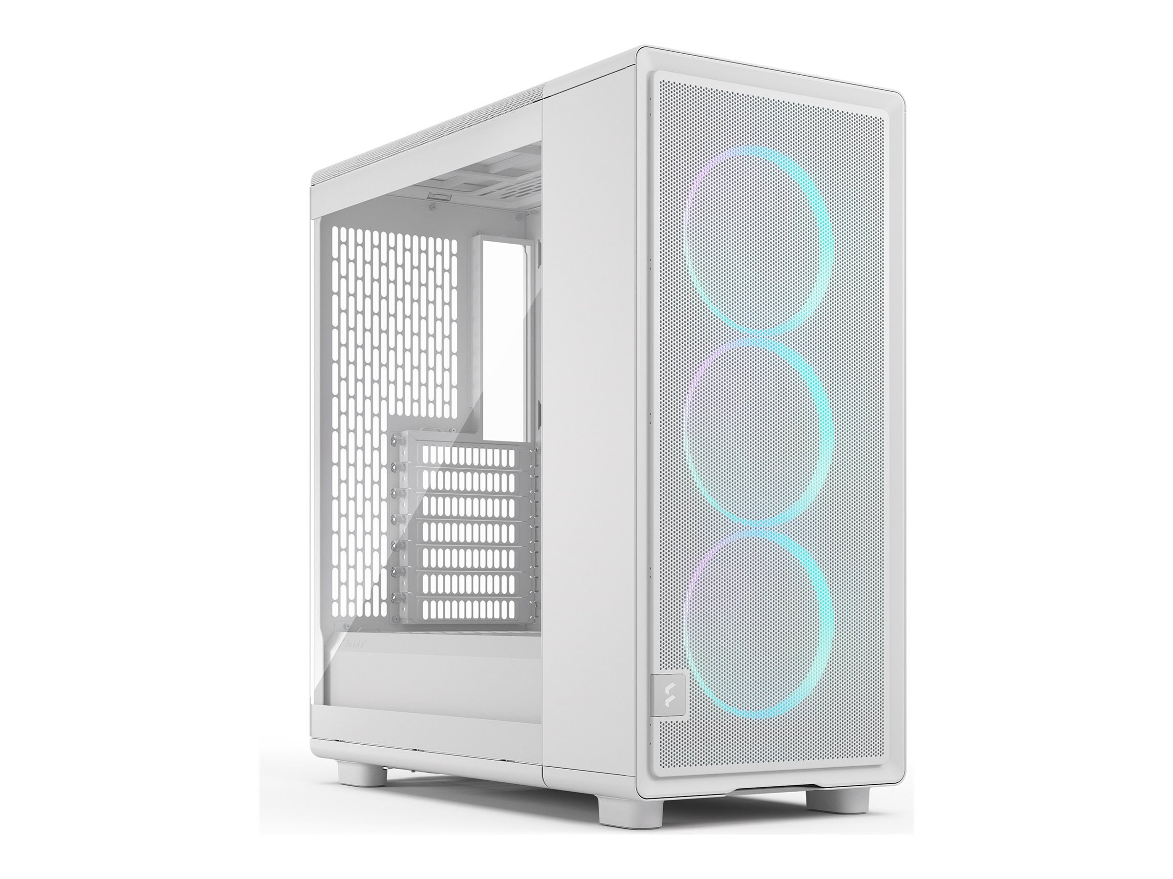 Fractal Design Epoch baltas TG RGB skaidrus korpusas