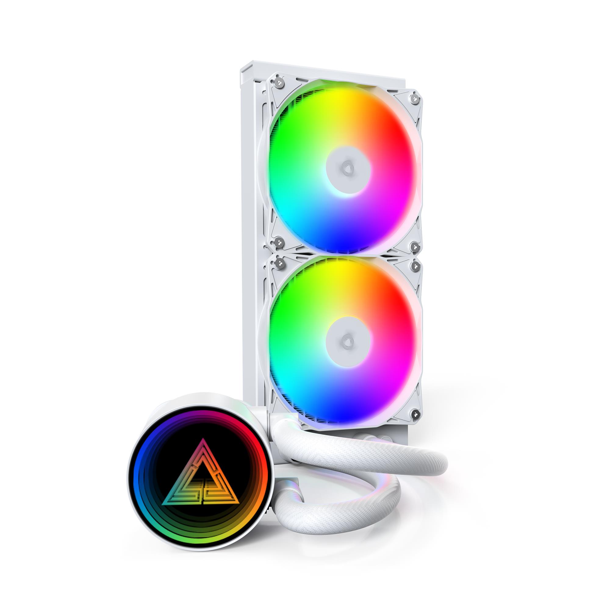 Procesoriaus aušintuvas Montech Lightflow 240 ARGB baltas