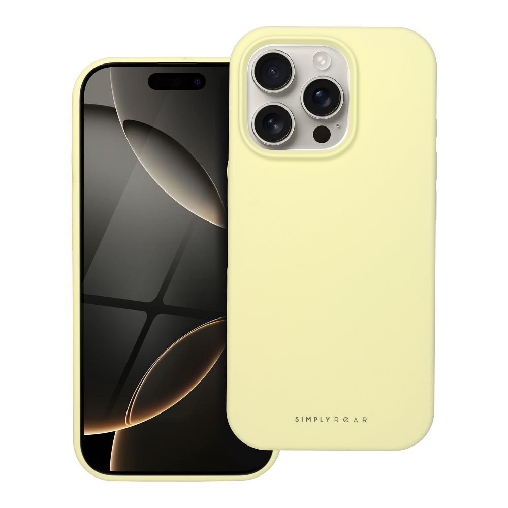ROAR dėklas CLOUD SKIN telefonui IPHONE 16 Pro šviesiai geltonas