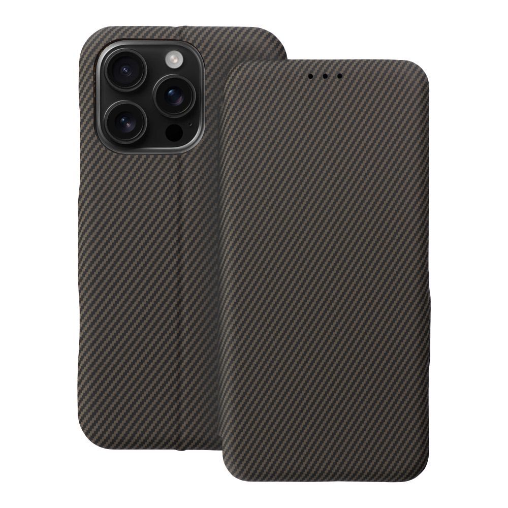 FOLIO Side Magnet dėklas telefonui (m) skirtas IPHONE 16 PRO MAX - rudas