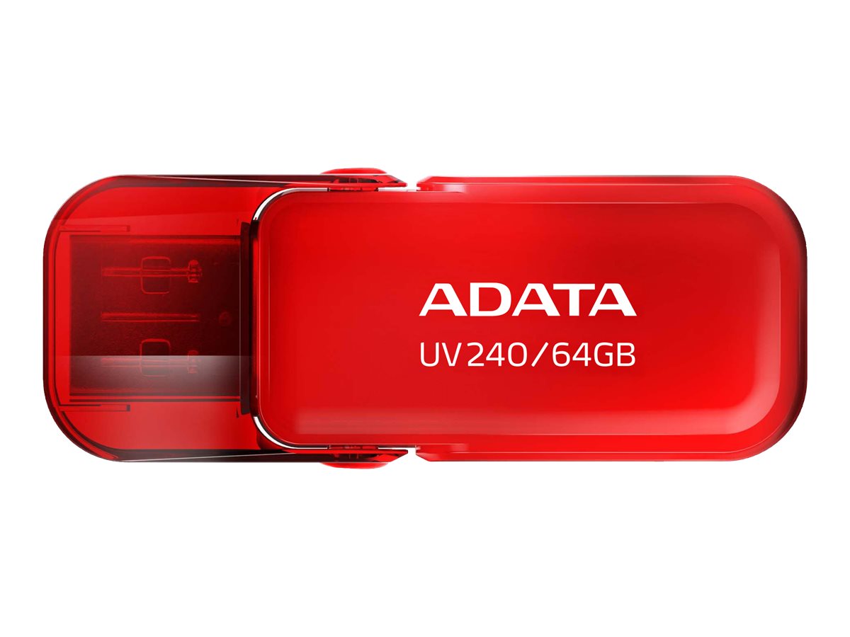 ADATA Flash Drive UV240 64GB USB 2.0 raudona