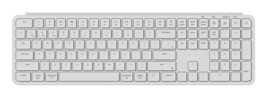 Ultra Slim Keychron B6 Pro 2.4G belaidė klaviatūra (balta) [B6P-K8]