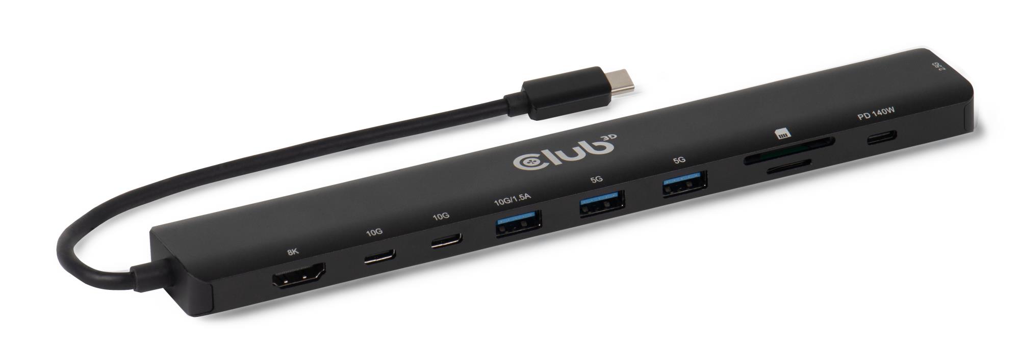 Nešiojamo kompiuterio doko stotis 10in1 USB-C 140W CSV-2550 Club3D