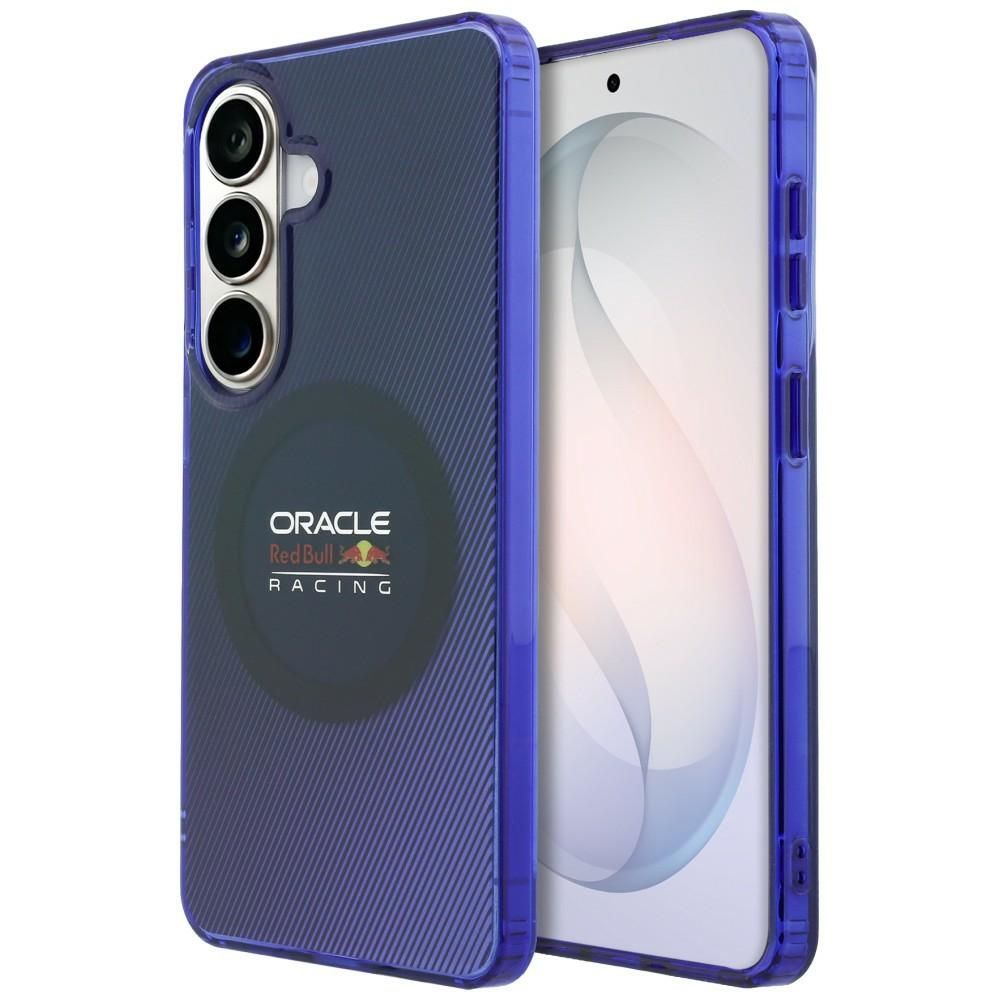 raudonas BULL dėklas SAMSUNG S26 RBHMS26S24HGDSV (Magnetic Double Layer PC Blended Lines) tamsiai mėlynas