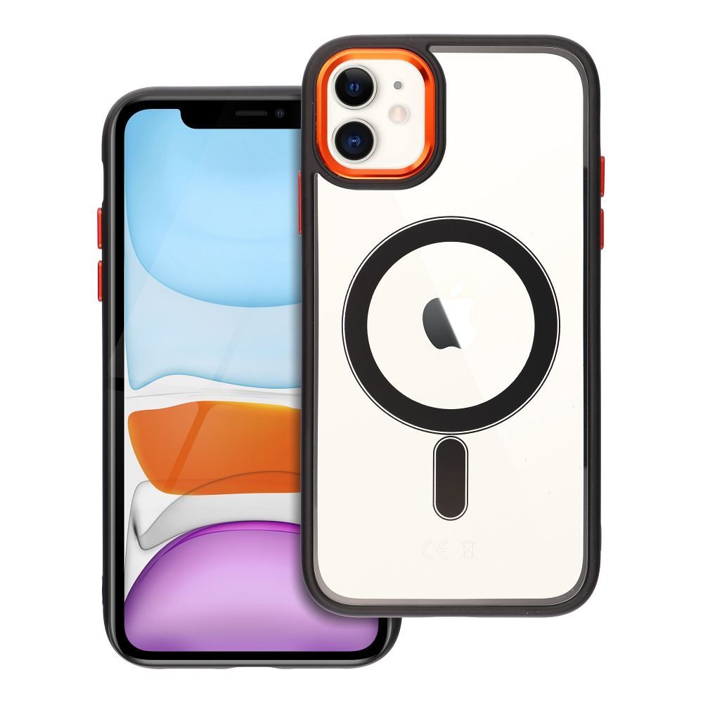 COLOR EDGE MAG COVER dėklas telefonui suderinamas su Magnetiniu IPHONE 11 juoda auksinė
