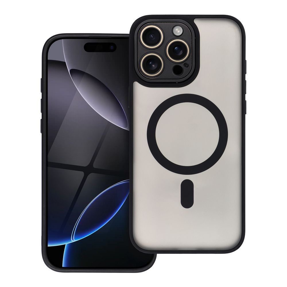 VARIETE MAG COVER Dėklas telefonui suderinamas su Magnetiniu IPHONE 15 PRO juodas