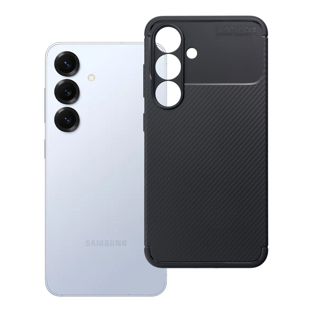 Dėklas telefonui CARBON PREMIUM SAMSUNG S25 juodas