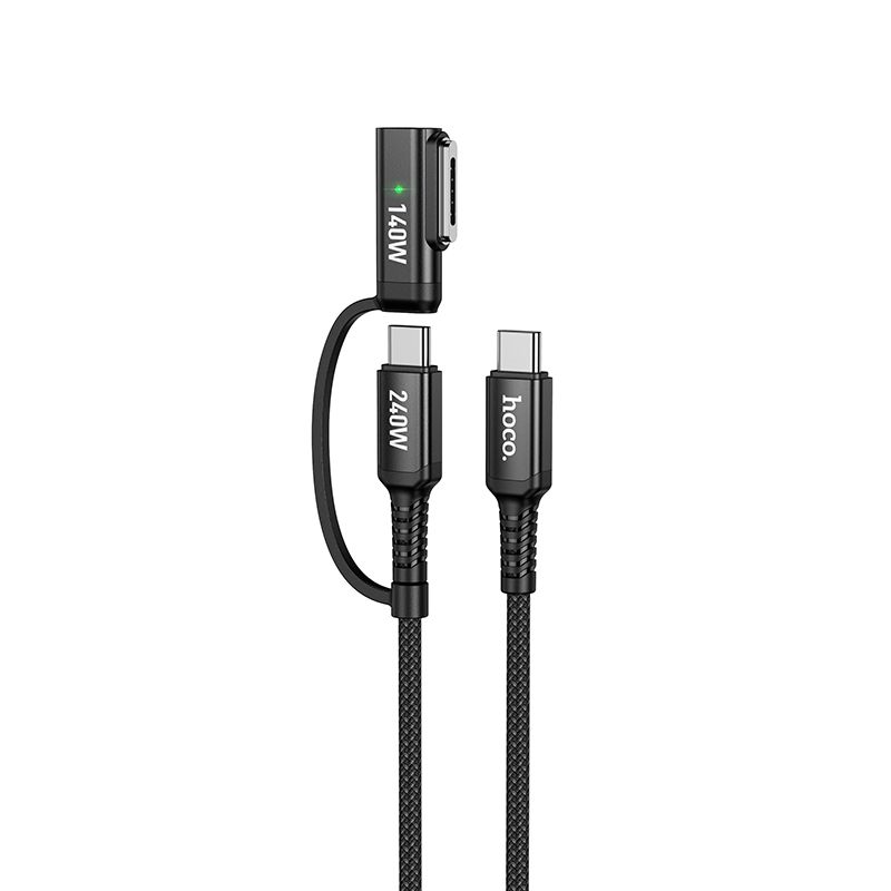 Kabelis 2in1 USB C į USB C / Mag3 Hoco 240W 1,8 m U142 juodas