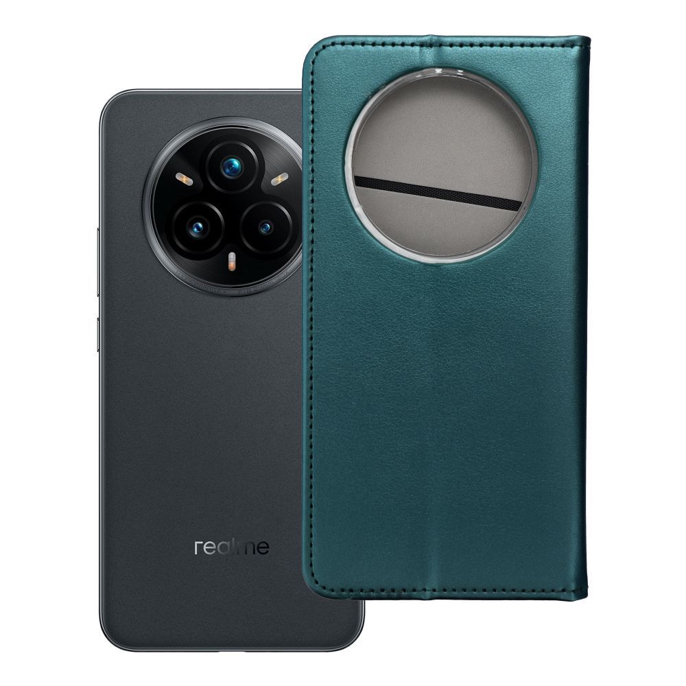 Dėklas telefonui SMART MAGNETO REALME 14 PRO PLUS - tamsiai žalias