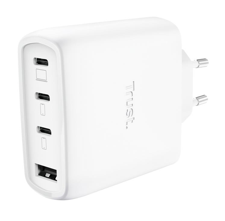 Mobile įkroviklis Wall Maxo 65W/4-PORT GAN baltas 26068 TRUST