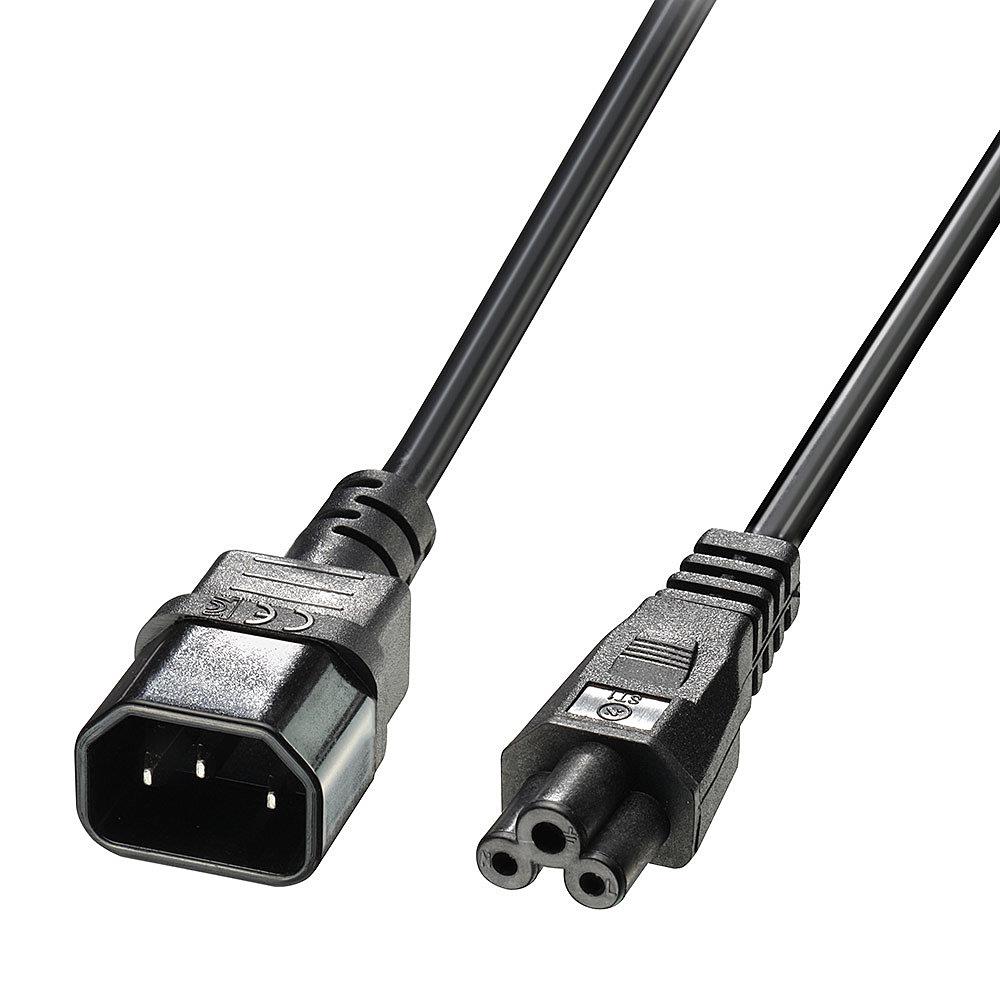 MAITINIMO KABELIS NUO IEC C14 IKI IEC C5/2M 30341 LINDY
