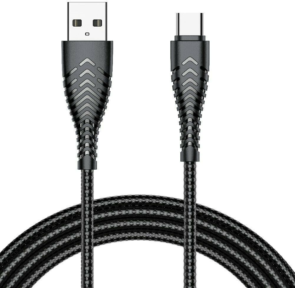 VEGER kabelis USB A į Type C 2,4A V104 1,2 m juodas